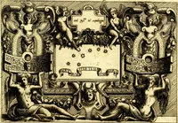 An illustration from Di Battista Pittoni pittore vicentino ano. M.D.LXVIII Impresse di diversi prencipi, dvchi, signori, e d'altri personaggi et hvomini letterati et illvstri. Con priuillegio di Venetia per anni XV. Con alcune stanze del Dolce che dichiarano i motti di esse imprese (1562)