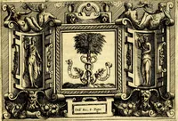 An illustration from Di Battista Pittoni pittore vicentino ano. M.D.LXVIII Impresse di diversi prencipi, dvchi, signori, e d'altri personaggi et hvomini letterati et illvstri. Con priuillegio di Venetia per anni XV. Con alcune stanze del Dolce che dichiarano i motti di esse imprese (1562)