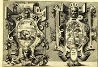 An illustration from Di Battista Pittoni pittore vicentino ano. M.D.LXVIII Impresse di diversi prencipi, dvchi, signori, e d'altri personaggi et hvomini letterati et illvstri. Con priuillegio di Venetia per anni XV. Con alcune stanze del Dolce che dichiarano i motti di esse imprese (1562)