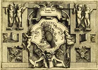 An illustration from Di Battista Pittoni pittore vicentino ano. M.D.LXVIII Impresse di diversi prencipi, dvchi, signori, e d'altri personaggi et hvomini letterati et illvstri. Con priuillegio di Venetia per anni XV. Con alcune stanze del Dolce che dichiarano i motti di esse imprese (1562)