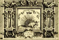 An illustration from Di Battista Pittoni pittore vicentino ano. M.D.LXVIII Impresse di diversi prencipi, dvchi, signori, e d'altri personaggi et hvomini letterati et illvstri. Con priuillegio di Venetia per anni XV. Con alcune stanze del Dolce che dichiarano i motti di esse imprese (1562)