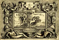 An illustration from Di Battista Pittoni pittore vicentino ano. M.D.LXVIII Impresse di diversi prencipi, dvchi, signori, e d'altri personaggi et hvomini letterati et illvstri. Con priuillegio di Venetia per anni XV. Con alcune stanze del Dolce che dichiarano i motti di esse imprese (1562)