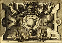 An illustration from Di Battista Pittoni pittore vicentino ano. M.D.LXVIII Impresse di diversi prencipi, dvchi, signori, e d'altri personaggi et hvomini letterati et illvstri. Con priuillegio di Venetia per anni XV. Con alcune stanze del Dolce che dichiarano i motti di esse imprese (1562)