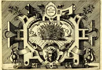 An illustration from Di Battista Pittoni pittore vicentino ano. M.D.LXVIII Impresse di diversi prencipi, dvchi, signori, e d'altri personaggi et hvomini letterati et illvstri. Con priuillegio di Venetia per anni XV. Con alcune stanze del Dolce che dichiarano i motti di esse imprese (1562)