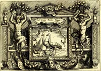 An illustration from Di Battista Pittoni pittore vicentino ano. M.D.LXVIII Impresse di diversi prencipi, dvchi, signori, e d'altri personaggi et hvomini letterati et illvstri. Con priuillegio di Venetia per anni XV. Con alcune stanze del Dolce che dichiarano i motti di esse imprese (1562)