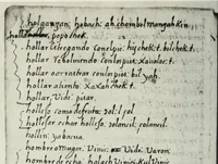 An illustration from [Diccionario de Motul, maya español] (1577)