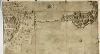 An illustration from Dichiarazioni della pianta dell'antiche Siracuse, e d'alcune scelte medaglie d'esse, e de' principi che quelle possedettero (1613)