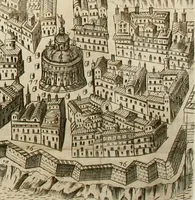 An illustration from Dichiarazioni della pianta dell'antiche Siracuse, e d'alcune scelte medaglie d'esse, e de' principi che quelle possedettero (1613)