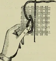 An illustration from The dictionary of needlework : an encyclopaedia of artistic, plain, and fancy needlework dealing fully with the details of all the stitches employed, the method of working, the materials used, the meaning of technical terms, and, where necessary, tracing the origin and history of the various works described (1882)