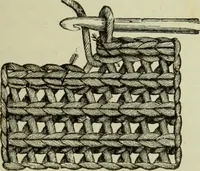 An illustration from The dictionary of needlework : an encyclopaedia of artistic, plain, and fancy needlework dealing fully with the details of all the stitches employed, the method of working, the materials used, the meaning of technical terms, and, where necessary, tracing the origin and history of the various works described (1882)