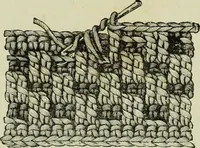 An illustration from The dictionary of needlework : an encyclopaedia of artistic, plain, and fancy needlework dealing fully with the details of all the stitches employed, the method of working, the materials used, the meaning of technical terms, and, where necessary, tracing the origin and history of the various works described (1882)
