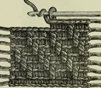 An illustration from The dictionary of needlework : an encyclopaedia of artistic, plain, and fancy needlework dealing fully with the details of all the stitches employed, the method of working, the materials used, the meaning of technical terms, and, where necessary, tracing the origin and history of the various works described (1882)