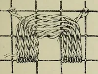 An illustration from The dictionary of needlework : an encyclopaedia of artistic, plain, and fancy needlework dealing fully with the details of all the stitches employed, the method of working, the materials used, the meaning of technical terms, and, where necessary, tracing the origin and history of the various works described (1882)