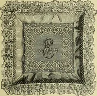 An illustration from The dictionary of needlework : an encyclopaedia of artistic, plain, and fancy needlework dealing fully with the details of all the stitches employed, the method of working, the materials used, the meaning of technical terms, and, where necessary, tracing the origin and history of the various works described (1882)
