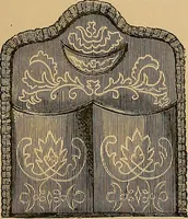 An illustration from The dictionary of needlework : an encyclopaedia of artistic, plain, and fancy needlework. Dealing fully with the details of all the stitches employed, the method of working, the materials used, the meaning of technical terms, and, where necessary, tracing the origin and history of the various works described. Illustrated with upwards of 800 wood engravings, and coloured plates. Plain sewing, textiles, dressmaking, appliances, and terms (1885)