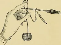 An illustration from The dictionary of needlework : an encyclopaedia of artistic, plain, and fancy needlework. Dealing fully with the details of all the stitches employed, the method of working, the materials used, the meaning of technical terms, and, where necessary, tracing the origin and history of the various works described. Illustrated with upwards of 800 wood engravings, and coloured plates. Plain sewing, textiles, dressmaking, appliances, and terms (1885)