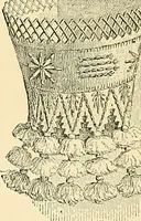 An illustration from The dictionary of needlework : an encyclopaedia of artistic, plain, and fancy needlework. Dealing fully with the details of all the stitches employed, the method of working, the materials used, the meaning of technical terms, and, where necessary, tracing the origin and history of the various works described. Illustrated with upwards of 800 wood engravings, and coloured plates. Plain sewing, textiles, dressmaking, appliances, and terms (1885)