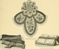 Picture 128 of 189 from The dictionary of needlework : an encyclopaedia of artistic, plain, and fancy needlework. Dealing fully with the details of all the stitches employed, the method of working, the materials used, the meaning of technical terms, and, where necessary, tracing the origin and history of the various works described. Illustrated with upwards of 800 wood engravings, and coloured plates. Plain sewing, textiles, dressmaking, appliances, and terms (1885), leaf 122