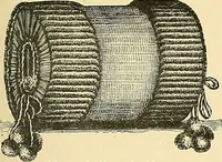 An illustration from The dictionary of needlework : an encyclopaedia of artistic, plain, and fancy needlework. Dealing fully with the details of all the stitches employed, the method of working, the materials used, the meaning of technical terms, and, where necessary, tracing the origin and history of the various works described. Illustrated with upwards of 800 wood engravings, and coloured plates. Plain sewing, textiles, dressmaking, appliances, and terms (1885)