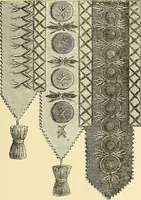 An illustration from The dictionary of needlework : an encyclopaedia of artistic, plain, and fancy needlework. Dealing fully with the details of all the stitches employed, the method of working, the materials used, the meaning of technical terms, and, where necessary, tracing the origin and history of the various works described. Illustrated with upwards of 800 wood engravings, and coloured plates. Plain sewing, textiles, dressmaking, appliances, and terms (1885)