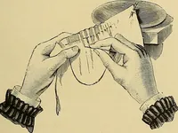 An illustration from The dictionary of needlework : an encyclopaedia of artistic, plain, and fancy needlework. Dealing fully with the details of all the stitches employed, the method of working, the materials used, the meaning of technical terms, and, where necessary, tracing the origin and history of the various works described. Illustrated with upwards of 800 wood engravings, and coloured plates. Plain sewing, textiles, dressmaking, appliances, and terms (1885)