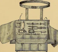 An illustration from The dictionary of needlework : an encyclopaedia of artistic, plain, and fancy needlework. Dealing fully with the details of all the stitches employed, the method of working, the materials used, the meaning of technical terms, and, where necessary, tracing the origin and history of the various works described. Illustrated with upwards of 800 wood engravings, and coloured plates. Plain sewing, textiles, dressmaking, appliances, and terms (1885)