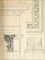 An illustration from Dictionnaire d'architecture, civile, militaire et navale, antique, ancienne et moderne : et de tous les arts et métiers qui en dépendent; Dont tous les Termes sont exprimés, en François, Latin, Italien, Espagnol, Anglois et Allemand. Enrichi de cent une Planches de Figures en Taille-douce, ... auquel on a joint Une Notice des Architectes, Ingénieurs, Peintres, Sculpteurs, Graveurs, & autres Artistes les plus celebres, dont on rapporte les principaux Ouvrages. (1770)
