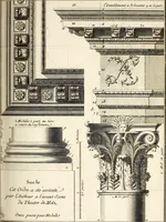 An illustration from Dictionnaire d'architecture, civile, militaire et navale, antique, ancienne et moderne : et de tous les arts et métiers qui en dépendent; Dont tous les Termes sont exprimés, en François, Latin, Italien, Espagnol, Anglois et Allemand. Enrichi de cent une Planches de Figures en Taille-douce, ... auquel on a joint Une Notice des Architectes, Ingénieurs, Peintres, Sculpteurs, Graveurs, & autres Artistes les plus celebres, dont on rapporte les principaux Ouvrages. (1770)