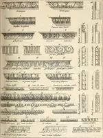 An illustration from Dictionnaire d'architecture, civile, militaire et navale, antique, ancienne et moderne : et de tous les arts et métiers qui en dépendent; Dont tous les Termes sont exprimés, en François, Latin, Italien, Espagnol, Anglois et Allemand. Enrichi de cent une Planches de Figures en Taille-douce, ... auquel on a joint Une Notice des Architectes, Ingénieurs, Peintres, Sculpteurs, Graveurs, & autres Artistes les plus celebres, dont on rapporte les principaux Ouvrages. (1770)