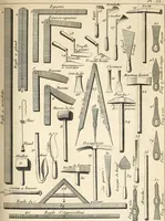 An illustration from Dictionnaire d'architecture, civile, militaire et navale, antique, ancienne et moderne : et de tous les arts et métiers qui en dépendent; Dont tous les Termes sont exprimés, en François, Latin, Italien, Espagnol, Anglois et Allemand. Enrichi de cent une Planches de Figures en Taille-douce, ... auquel on a joint Une Notice des Architectes, Ingénieurs, Peintres, Sculpteurs, Graveurs, & autres Artistes les plus celebres, dont on rapporte les principaux Ouvrages. (1770)