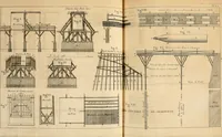 An illustration from Dictionnaire d'architecture, civile, militaire et navale, antique, ancienne et moderne : et de tous les arts et métiers qui en dépendent; Dont tous les Termes sont exprimés, en François, Latin, Italien, Espagnol, Anglois et Allemand. Enrichi de cent une Planches de Figures en Taille-douce, ... auquel on a joint Une Notice des Architectes, Ingénieurs, Peintres, Sculpteurs, Graveurs, & autres Artistes les plus celebres, dont on rapporte les principaux Ouvrages. (1770)