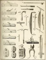 An illustration from Dictionnaire d'architecture, civile, militaire et navale, antique, ancienne et moderne : et de tous les arts et métiers qui en dépendent; Dont tous les Termes sont exprimés, en François, Latin, Italien, Espagnol, Anglois et Allemand. Enrichi de cent une Planches de Figures en Taille-douce, ... auquel on a joint Une Notice des Architectes, Ingénieurs, Peintres, Sculpteurs, Graveurs, & autres Artistes les plus celebres, dont on rapporte les principaux Ouvrages. (1770)