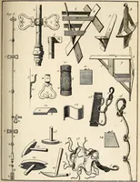 An illustration from Dictionnaire d'architecture, civile, militaire et navale, antique, ancienne et moderne : et de tous les arts et métiers qui en dépendent; Dont tous les Termes sont exprimés, en François, Latin, Italien, Espagnol, Anglois et Allemand. Enrichi de cent une Planches de Figures en Taille-douce, ... auquel on a joint Une Notice des Architectes, Ingénieurs, Peintres, Sculpteurs, Graveurs, & autres Artistes les plus celebres, dont on rapporte les principaux Ouvrages. (1770)