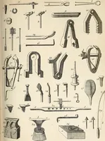 An illustration from Dictionnaire d'architecture, civile, militaire et navale, antique, ancienne et moderne : et de tous les arts et métiers qui en dépendent; Dont tous les Termes sont exprimés, en François, Latin, Italien, Espagnol, Anglois et Allemand. Enrichi de cent une Planches de Figures en Taille-douce, ... auquel on a joint Une Notice des Architectes, Ingénieurs, Peintres, Sculpteurs, Graveurs, & autres Artistes les plus celebres, dont on rapporte les principaux Ouvrages. (1770)