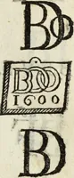 An illustration from Dictionnaire des monogrammes, chiffres, lettres initiales, logogryphes, rébus, &c. sous lesquels les plus célébres peintres, graveurs & dessinateurs ont dessiné leurs noms (1750)