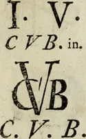 An illustration from Dictionnaire des monogrammes, chiffres, lettres initiales, logogryphes, rébus, &c. sous lesquels les plus célébres peintres, graveurs & dessinateurs ont dessiné leurs noms (1750)