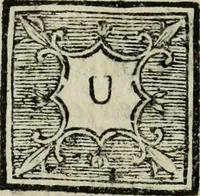 An illustration from Dictionnaire des monogrammes, chiffres, lettres initiales, logogryphes, rébus, &c. sous lesquels les plus célébres peintres, graveurs & dessinateurs ont dessiné leurs noms (1750)