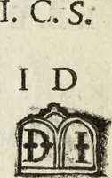 An illustration from Dictionnaire des monogrammes, chiffres, lettres initiales, logogryphes, rébus, &c. sous lesquels les plus célébres peintres, graveurs & dessinateurs ont dessiné leurs noms (1750)