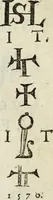 An illustration from Dictionnaire des monogrammes, chiffres, lettres initiales, logogryphes, rébus, &c. sous lesquels les plus célébres peintres, graveurs & dessinateurs ont dessiné leurs noms (1750)