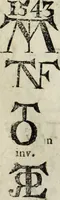 An illustration from Dictionnaire des monogrammes, chiffres, lettres initiales, logogryphes, rébus, &c. sous lesquels les plus célébres peintres, graveurs & dessinateurs ont dessiné leurs noms (1750)