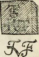 An illustration from Dictionnaire des monogrammes, chiffres, lettres initiales, logogryphes, rébus, &c. sous lesquels les plus célébres peintres, graveurs & dessinateurs ont dessiné leurs noms (1750)