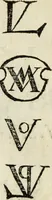 An illustration from Dictionnaire des monogrammes, chiffres, lettres initiales, logogryphes, rébus, &c. sous lesquels les plus célébres peintres, graveurs & dessinateurs ont dessiné leurs noms (1750)