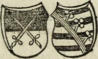 An illustration from Dictionnaire des monogrammes, chiffres, lettres initiales, logogryphes, rébus, &c. sous lesquels les plus célébres peintres, graveurs & dessinateurs ont dessiné leurs noms (1750)