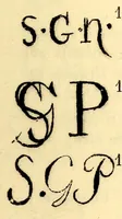 An illustration from Dictionnaire des marques et monogrammes des faiences, poteries, grès, terre de pipe, terre cuite, porcelaines, etc. : anciennes et modernes ... (1879)