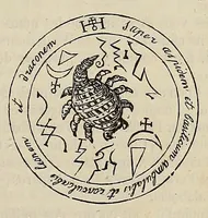 Picture 14 of 18 from Dictionnaire infernal : répertoire universel, des êtres, les personnages, les livres, les faits et les choses qui tiennent aux esprits, aux démons, aux sorciers, au commerce de l'enfer, aux divinations, aux maléfices, a la cabale aux autres sciences occultes, aux prodiges, aux impostures, aux supersititons diverses, et aux pronostics, aux faits actuels du spiritisme, et généralement à toutes les fausses croyances merveilleuses, surprenantes, mystérieuses et surnaturelles (1863), leaf 527