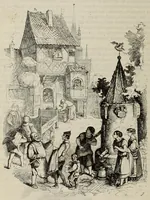 An illustration from Dictionnaire infernal : répertoire universel, des êtres, les personnages, les livres, les faits et les choses qui tiennent aux esprits, aux démons, aux sorciers, au commerce de l'enfer, aux divinations, aux maléfices, a la cabale aux autres sciences occultes, aux prodiges, aux impostures, aux supersititons diverses, et aux pronostics, aux faits actuels du spiritisme, et généralement à toutes les fausses croyances merveilleuses, surprenantes, mystérieuses et surnaturelles (1863)