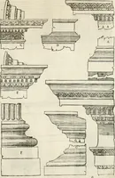 An illustration from Die alder vermaertste antique edificien : vã temple, theatre, amphitheatre, paleisen, therme, obeliske, brugge, archetriuphal, etc. vescreueeñ gefigureert met haren grondede eñ mate oock de plaetsen daerse staen, eñ wiese dede make (1546)