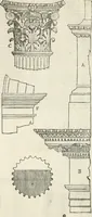 An illustration from Die alder vermaertste antique edificien : vã temple, theatre, amphitheatre, paleisen, therme, obeliske, brugge, archetriuphal, etc. vescreueeñ gefigureert met haren grondede eñ mate oock de plaetsen daerse staen, eñ wiese dede make (1546)
