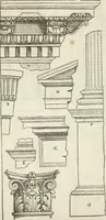 An illustration from Die alder vermaertste antique edificien : vã temple, theatre, amphitheatre, paleisen, therme, obeliske, brugge, archetriuphal, etc. vescreueeñ gefigureert met haren grondede eñ mate oock de plaetsen daerse staen, eñ wiese dede make (1546)