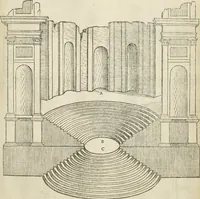 Picture 156 of 168 from Die alder vermaertste antique edificien : vã temple, theatre, amphitheatre, paleisen, therme, obeliske, brugge, archetriuphal, etc. vescreueeñ gefigureert met haren grondede eñ mate oock de plaetsen daerse staen, eñ wiese dede make (1546), leaf 142